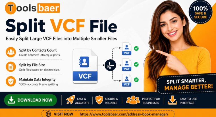 Large VCF File Not Opening Split It into Individual Contact Files