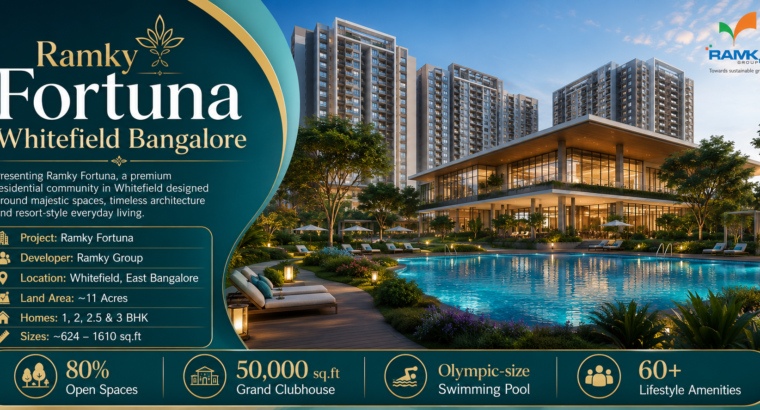 Ramky Fortuna Whitefield Bangalore Resort Living Homes