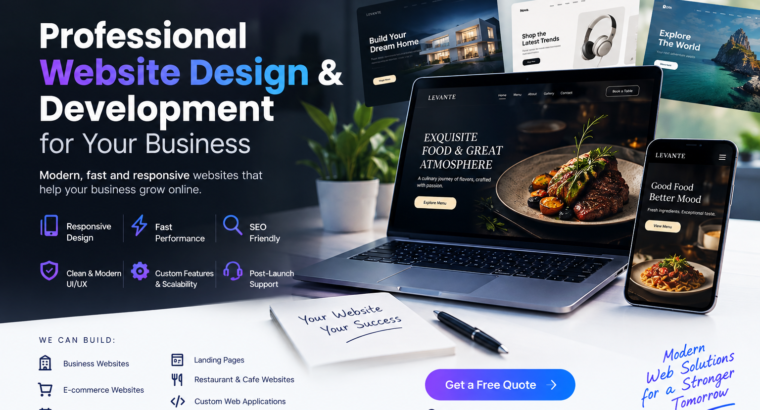 Professional Website Design & Development for Your Business