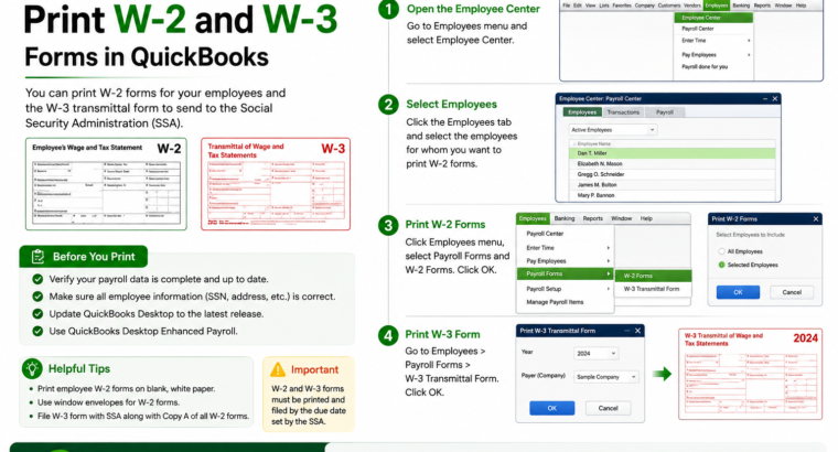 Print W-2 And W-3 Forms in QuickBooks: A Practical Guide